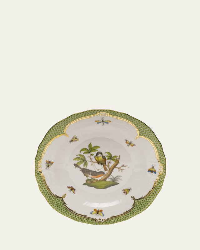 Rothschild Bird Green Motif 02 Dessert Plate
